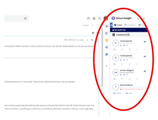 7. Cirrus Insight Sidebar