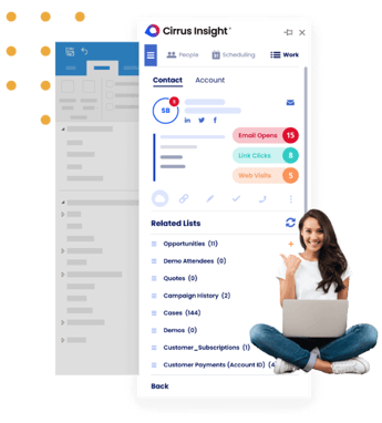 Cirrus Insight Salesforce sidebar