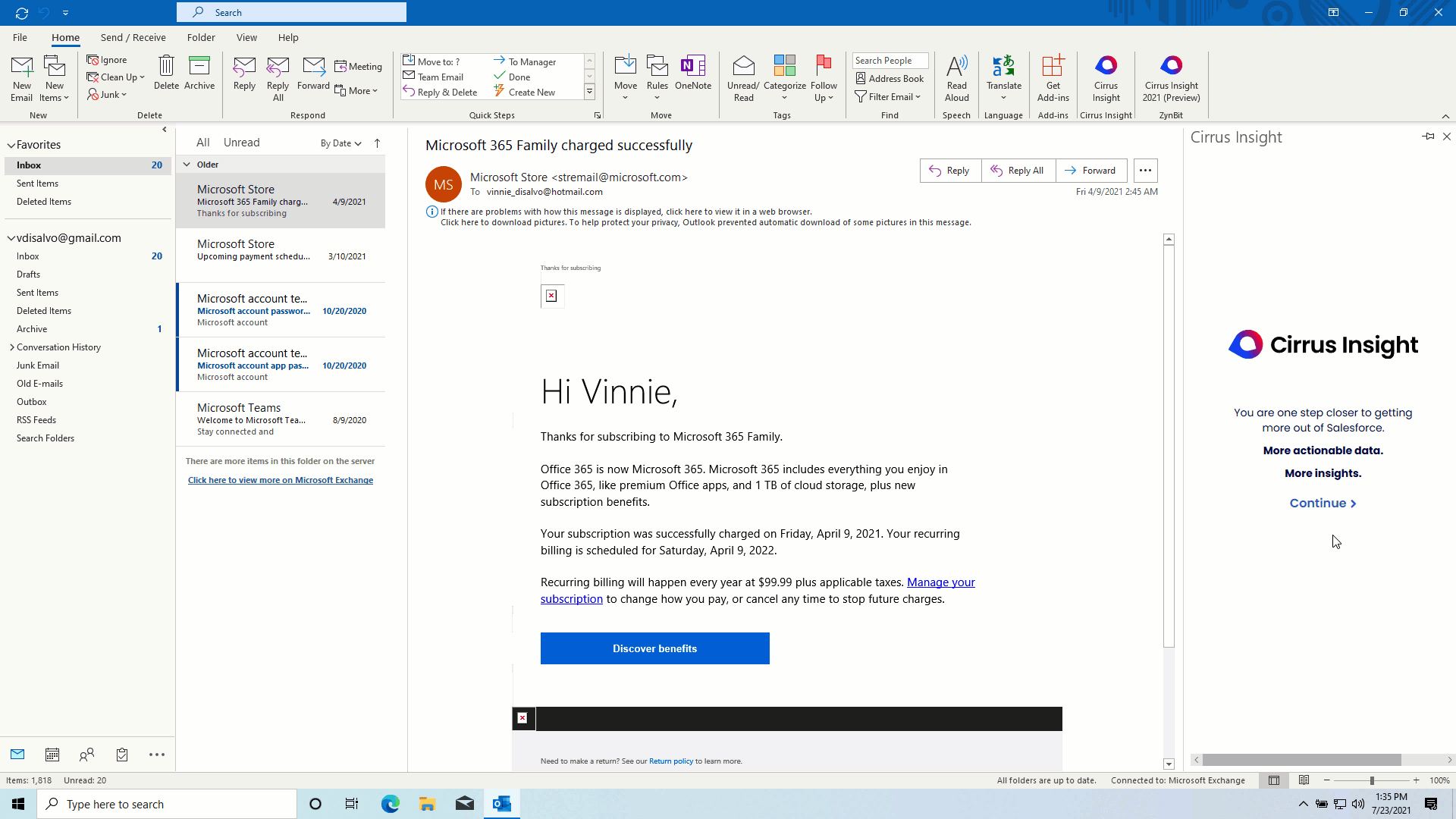 How to Log Into the Cirrus Insight Outlook Sidebar (1)