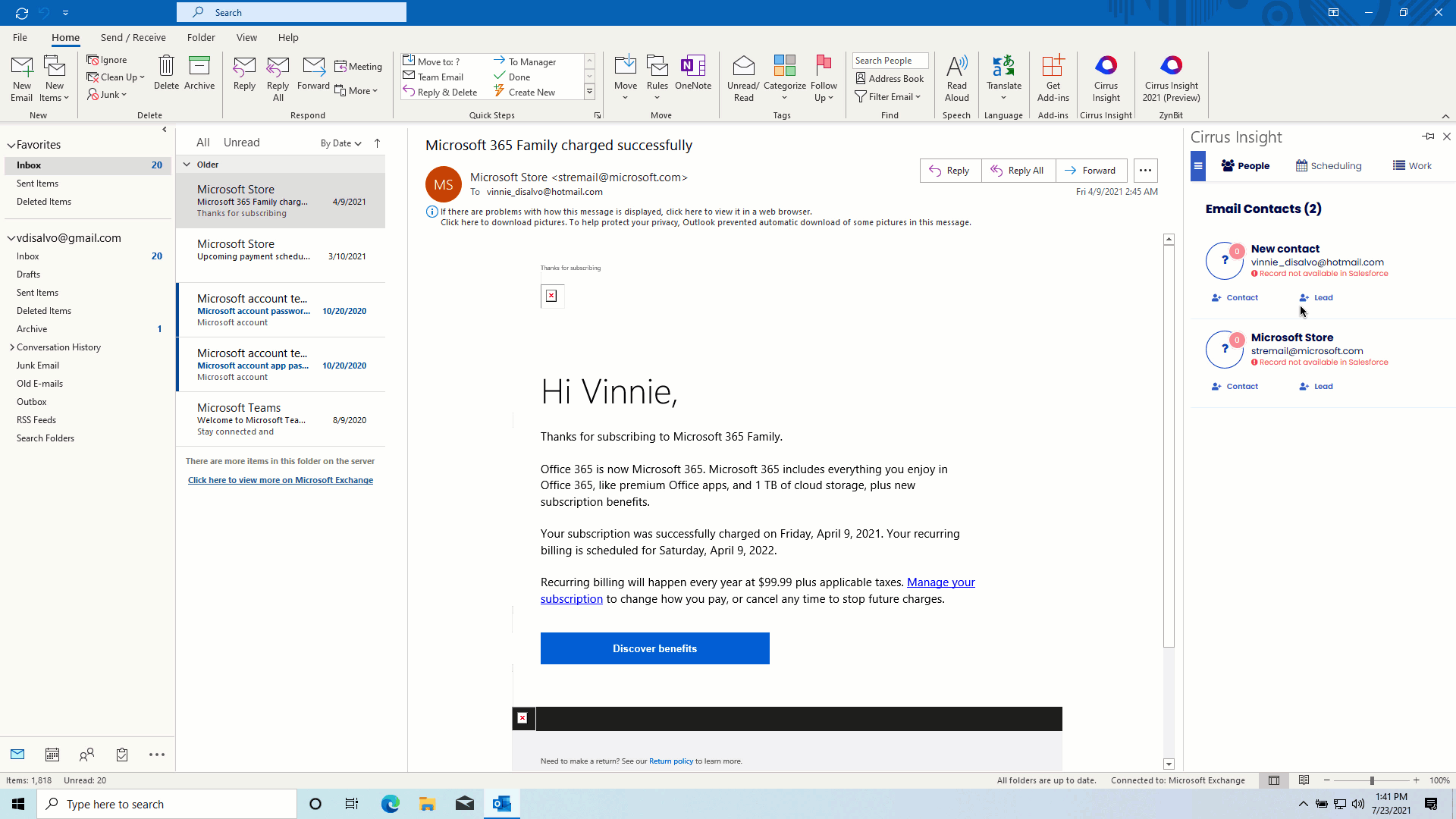 How to create a new meeting view in the Cirrus Insight sidebar
