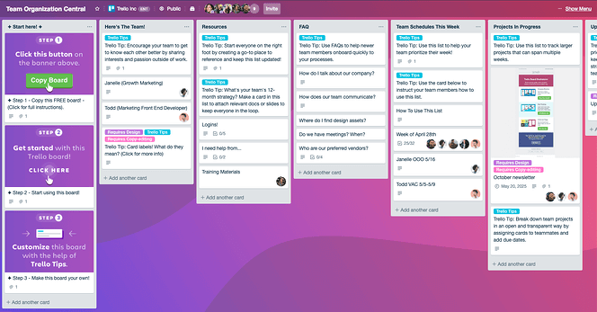 Remote work tools - Trello