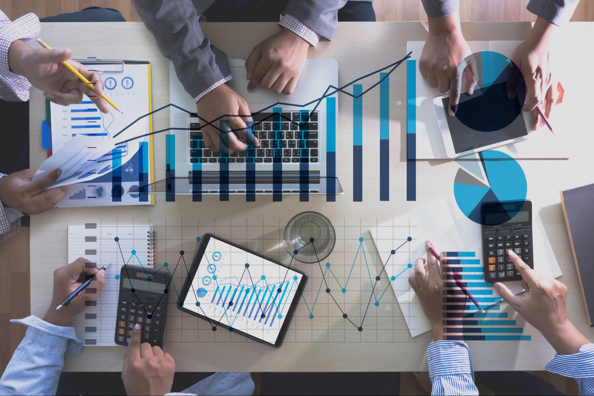 The methodology stage uses data points collected during the structure and process stages.