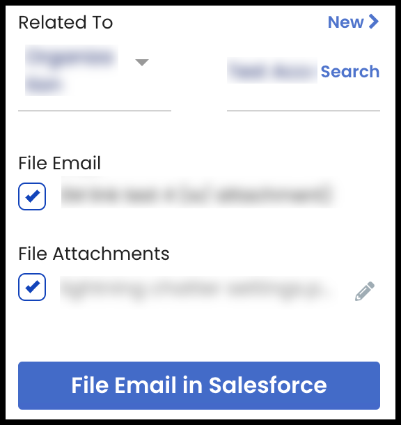 How do I file an email or event to Salesforce?