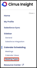 dashboard meeting types