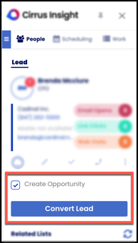 sidebar convert lead create opportunity CI21