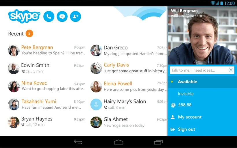 Skype Dashboard.