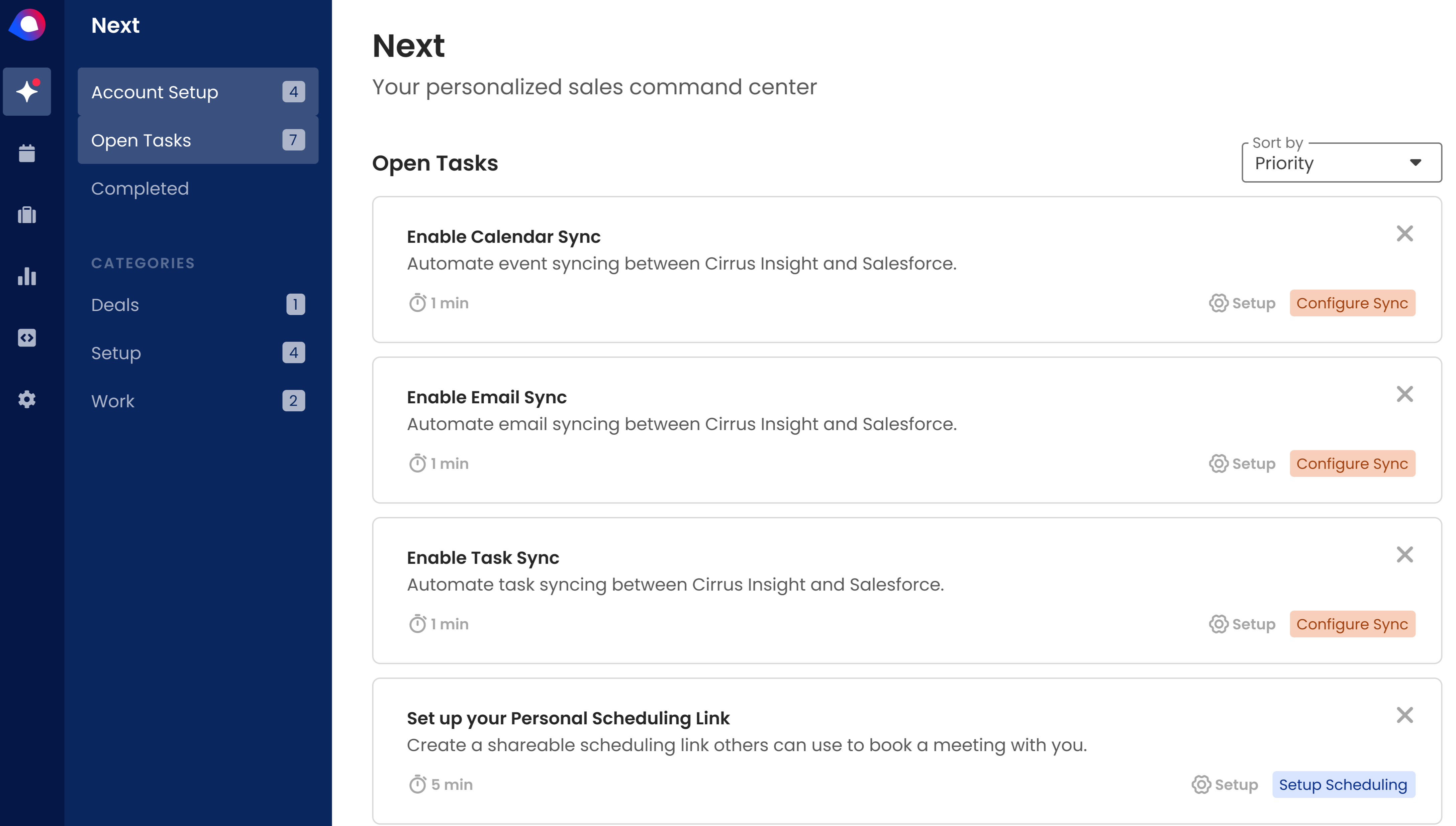 Cirrus Insight Platform Dashboard