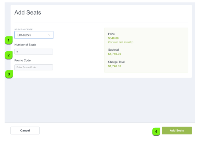 For Admins: How do I add seats to our license?
