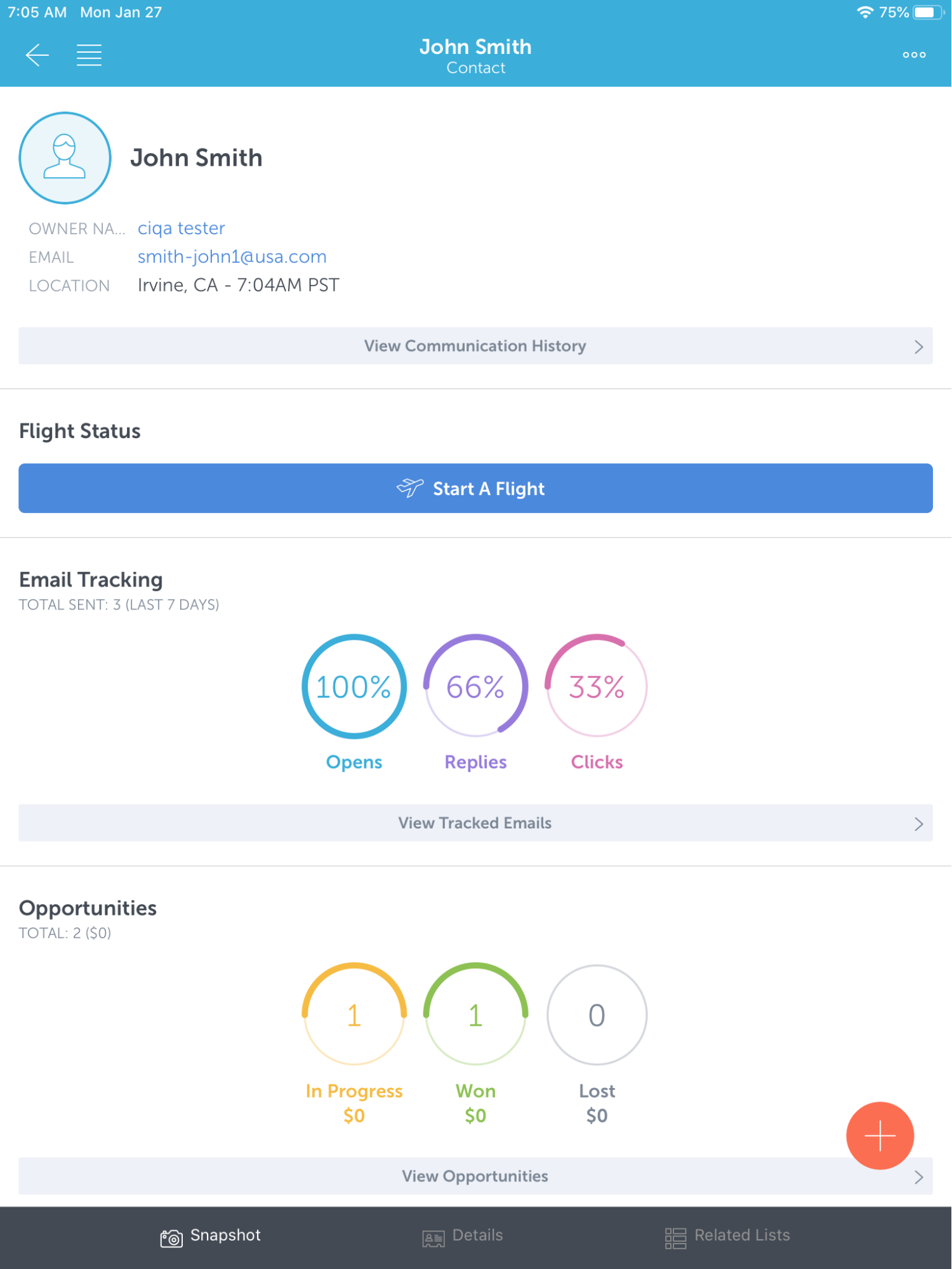 cirrus insight ipad app side panel