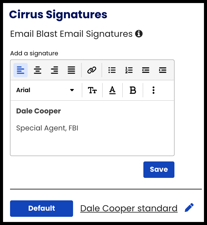 How do i use cirrus signatures 